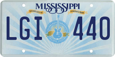 MS license plate LGI440