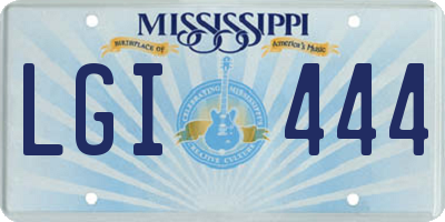 MS license plate LGI444