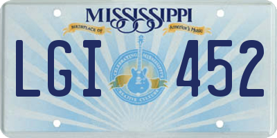 MS license plate LGI452