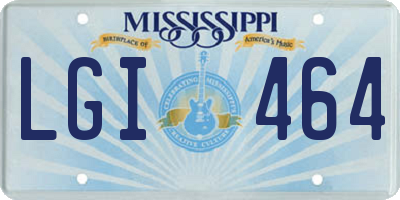 MS license plate LGI464