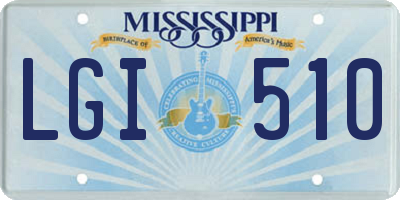 MS license plate LGI510