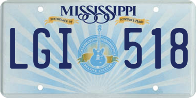 MS license plate LGI518