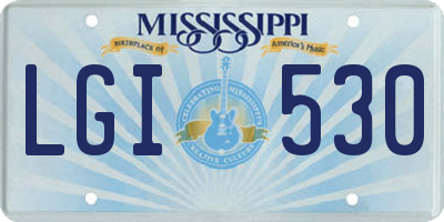 MS license plate LGI530