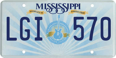 MS license plate LGI570
