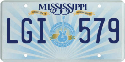 MS license plate LGI579
