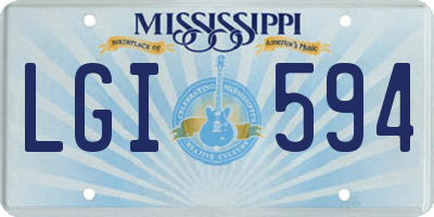 MS license plate LGI594