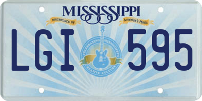 MS license plate LGI595
