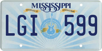 MS license plate LGI599