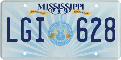 MS license plate LGI628