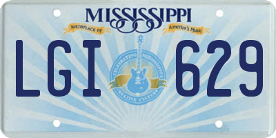 MS license plate LGI629