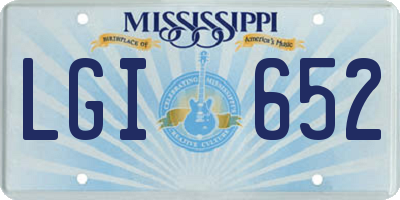 MS license plate LGI652