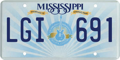 MS license plate LGI691