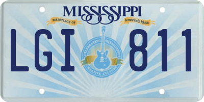 MS license plate LGI811