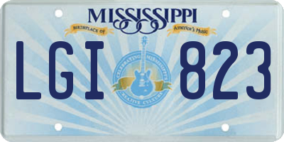 MS license plate LGI823