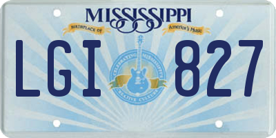 MS license plate LGI827