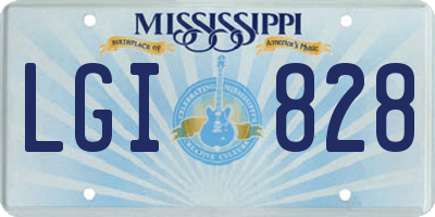 MS license plate LGI828