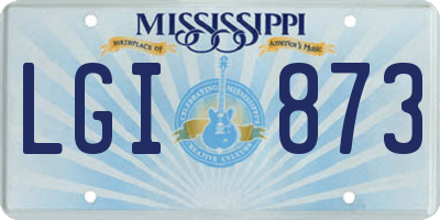 MS license plate LGI873