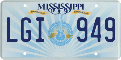 MS license plate LGI949