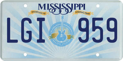 MS license plate LGI959