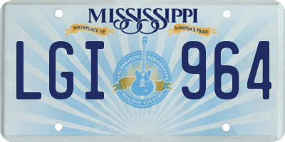 MS license plate LGI964