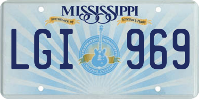 MS license plate LGI969