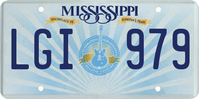 MS license plate LGI979