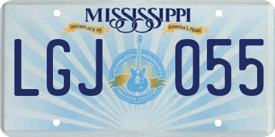MS license plate LGJ055