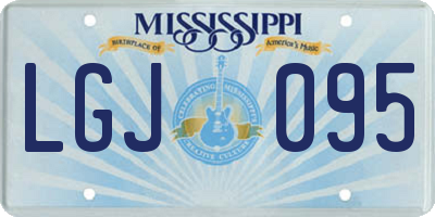 MS license plate LGJ095