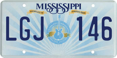 MS license plate LGJ146