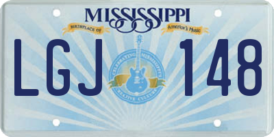 MS license plate LGJ148