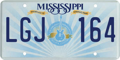 MS license plate LGJ164