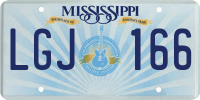 MS license plate LGJ166