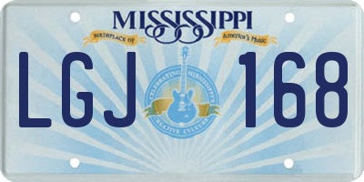 MS license plate LGJ168