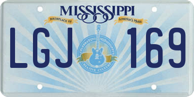 MS license plate LGJ169