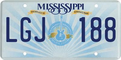 MS license plate LGJ188