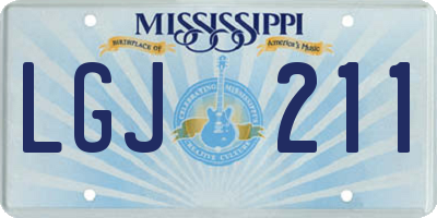 MS license plate LGJ211