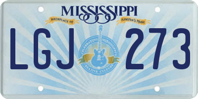 MS license plate LGJ273