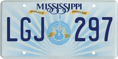 MS license plate LGJ297