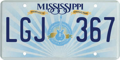 MS license plate LGJ367