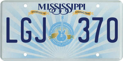 MS license plate LGJ370