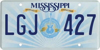 MS license plate LGJ427