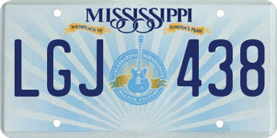 MS license plate LGJ438