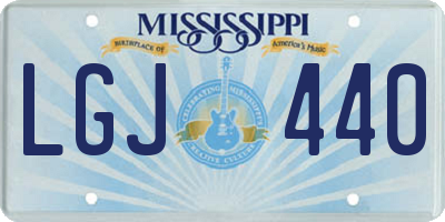 MS license plate LGJ440