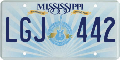 MS license plate LGJ442