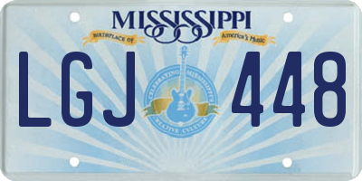 MS license plate LGJ448