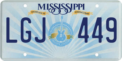 MS license plate LGJ449