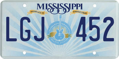 MS license plate LGJ452