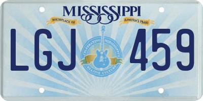 MS license plate LGJ459