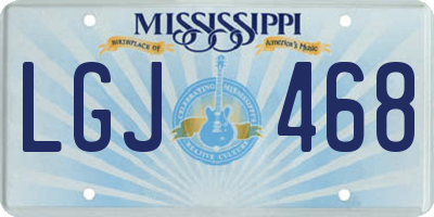 MS license plate LGJ468
