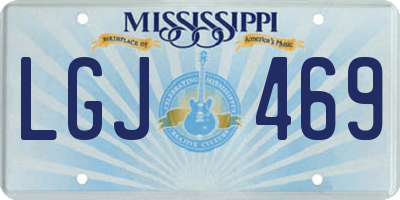 MS license plate LGJ469